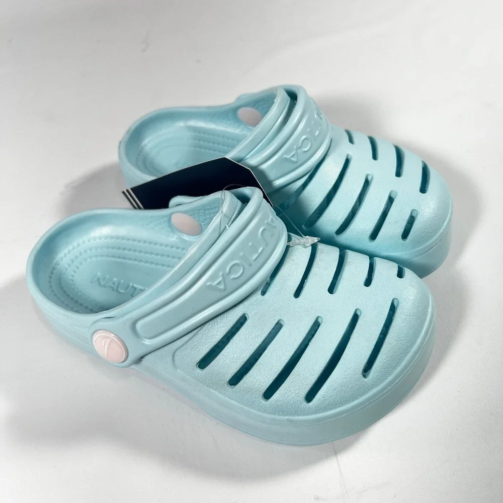 Nautica River Edge Toddler‎ Clogs Size 9 Real Aqua Blue KA3607G Water Shoes NEW